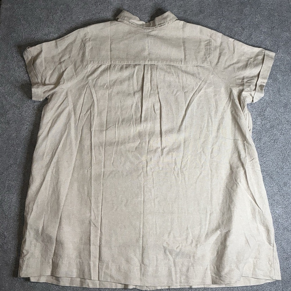 Men's‎ Old Navy Linen Blend Button Up Short Sleeve Shirt 2XL - Picture 4 of 7